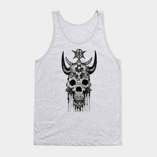 Tribal Tattoo Bulls Skull Tank Top